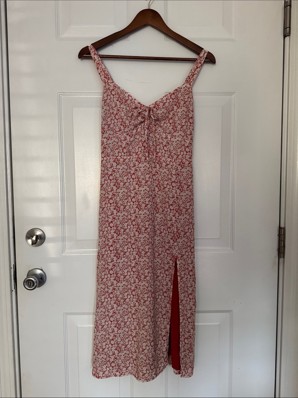 Abercrombie & Fitch Red Floral Midi Dress